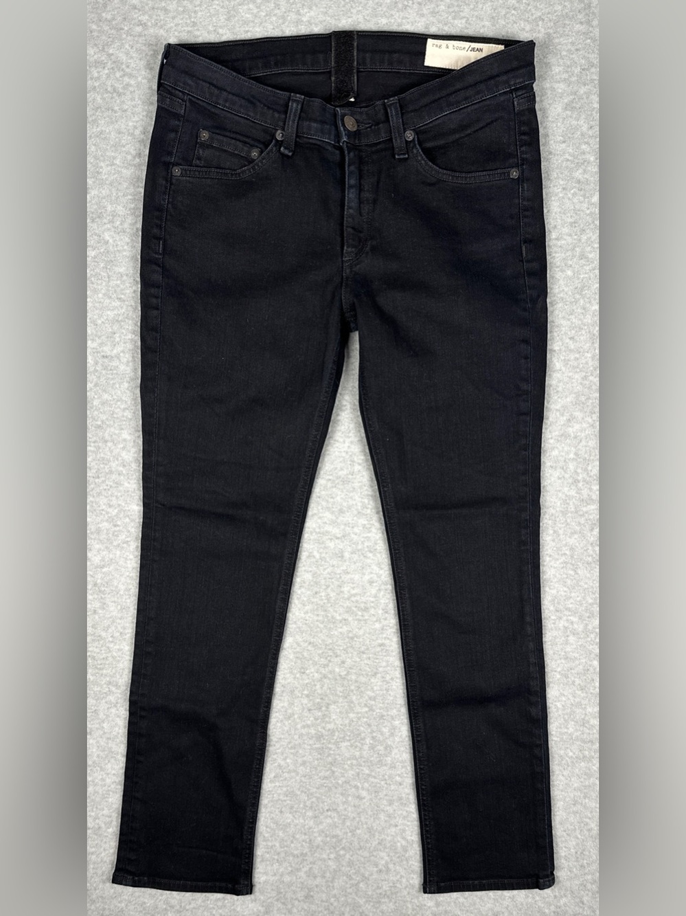 Rag & Bone /JEAN Skinny Jeans Womens 29 Coal Black Stretch Denim Made USA
